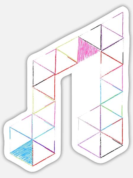 MLove Farbenfroh - Sticker Größe S (10 x 10 cm) - Mattweiß