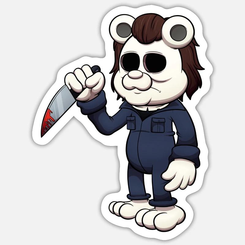 Teddybär Killer Sticker Größe S (10 x 10 cm)