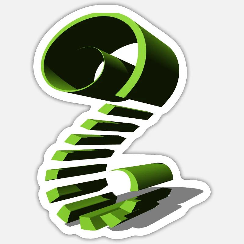 En forme de vert Sticker taille S (10 x 10 cm)