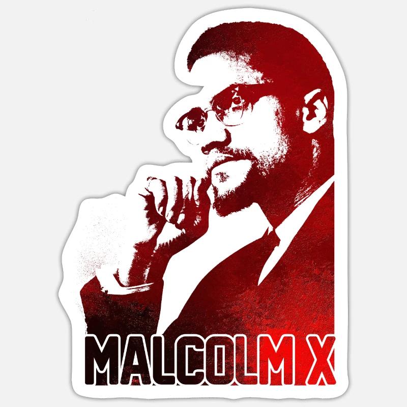 Malcolmx - Sticker size S (10 x 10 cm) - white matte