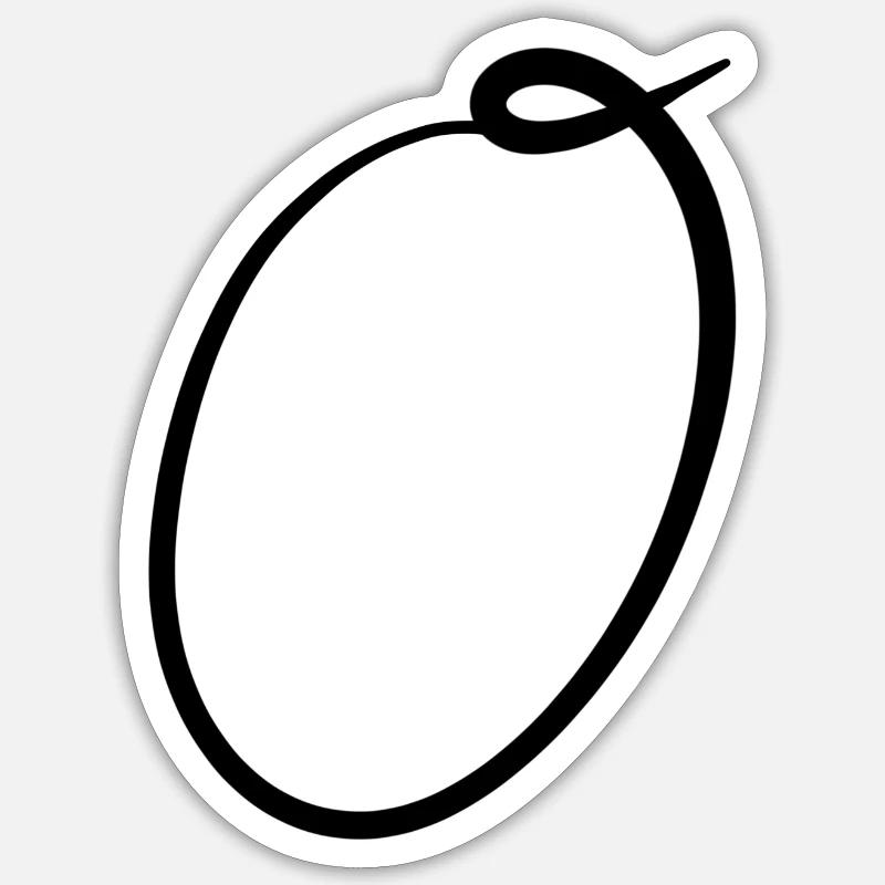 O - Sticker taille S (10 x 10 cm) - blanc mat