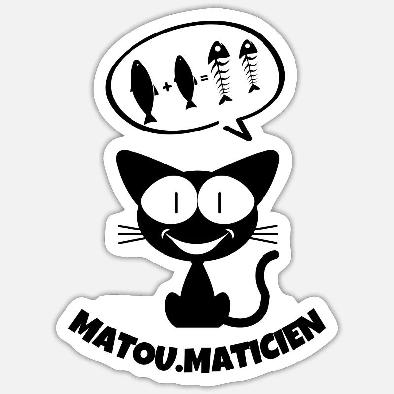 mathematics, mathematician, math fan - Sticker size S (10 x 10 cm) - white matte