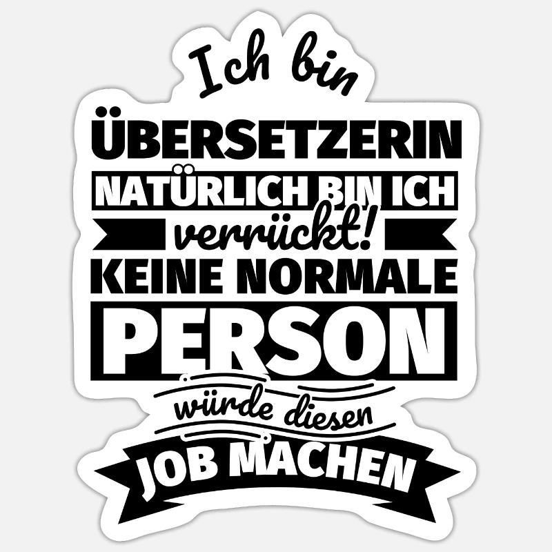 Übersetzerin Geschenke - Sticker Größe S (10 x 10 cm) - Mattweiß