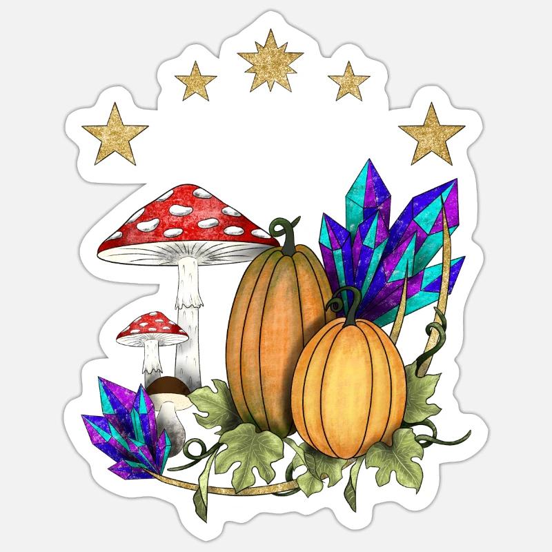 Pumpkins in Magic Land - Sticker size S (10 x 10 cm) - white matte
