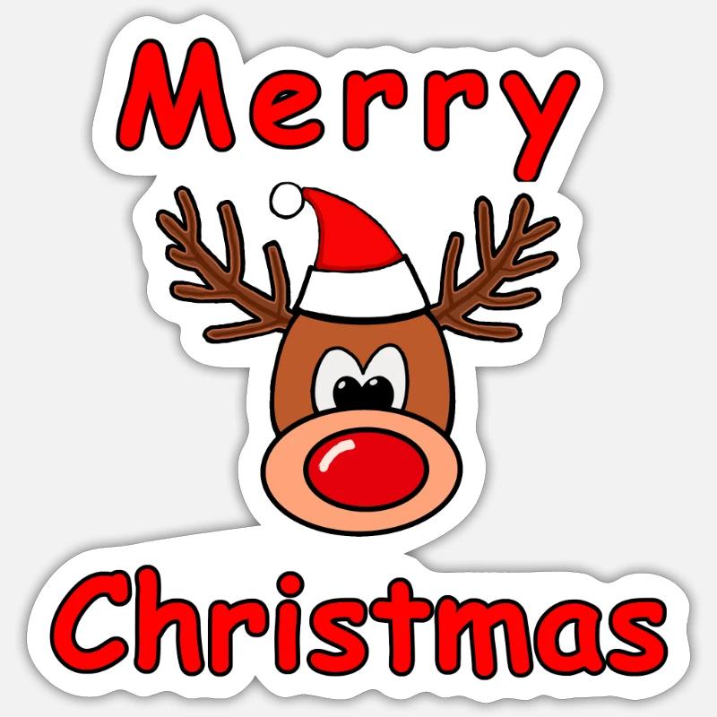Joyeux Noël - Sticker taille S (10 x 10 cm) - blanc mat