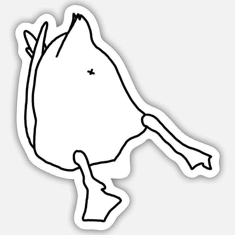 Ducks butt black Sticker size S (10 x 10 cm)