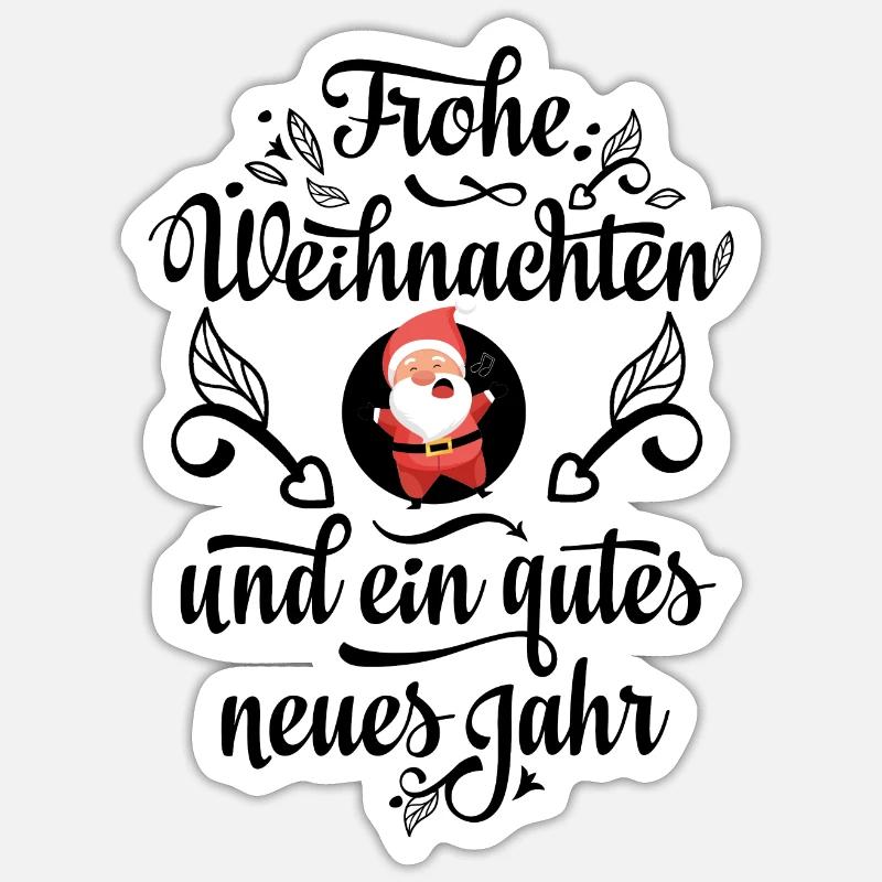 Singender Weihnachtsmann Sticker Größe S (10 x 10 cm)