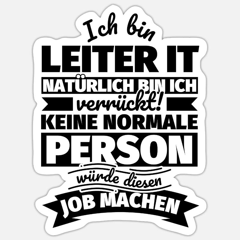 Leiter IT Geschenke Sticker Größe S (10 x 10 cm)