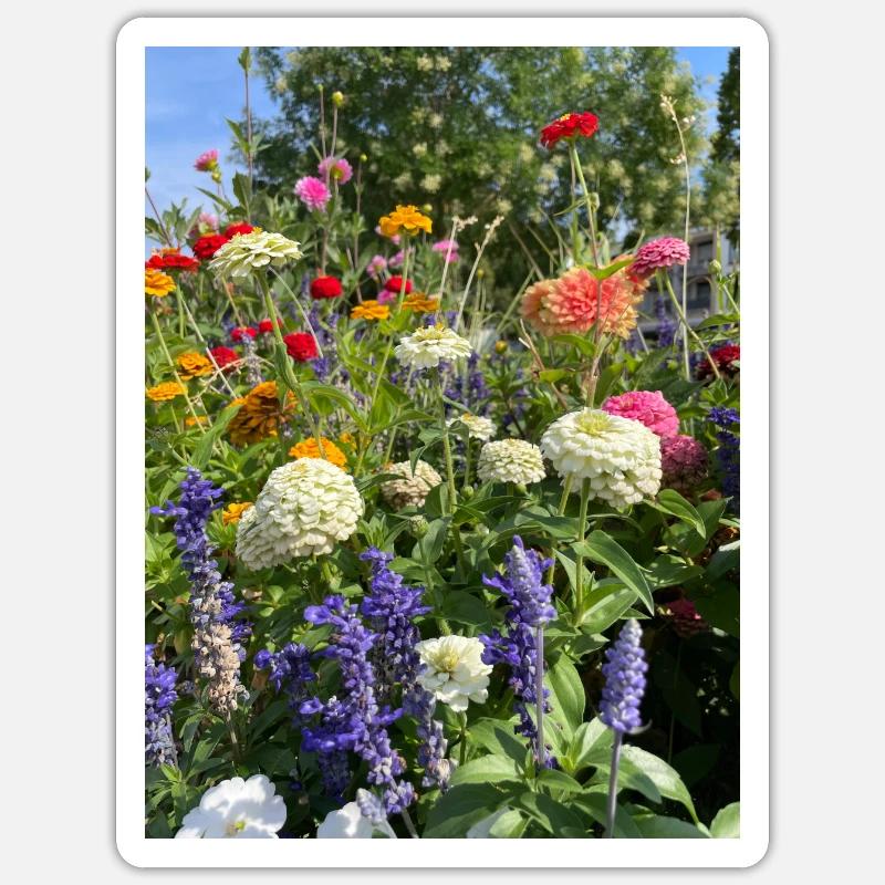 Blumen - Sticker Größe S (10 x 10 cm) - Mattweiß