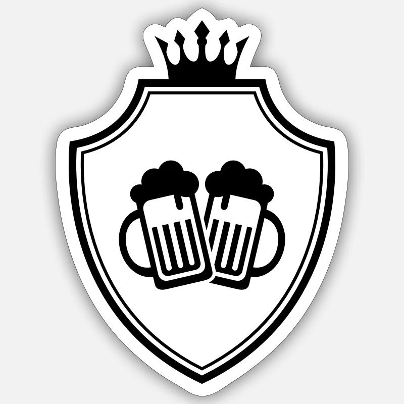 Bierglas Wappen Sticker Größe S (10 x 10 cm)