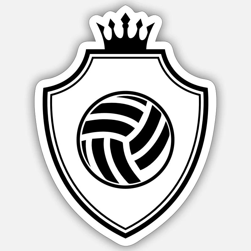 Volleyball Crest - Sticker size S (10 x 10 cm) - white matte