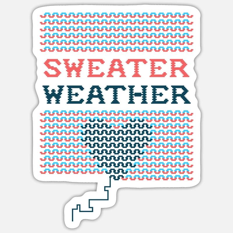 Pull Météo corail-essence Sticker taille S (10 x 10 cm)