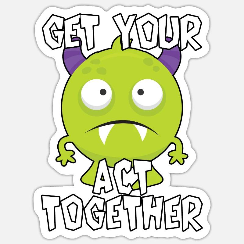 Agissez ensemble - Sticker taille S (10 x 10 cm) - blanc mat
