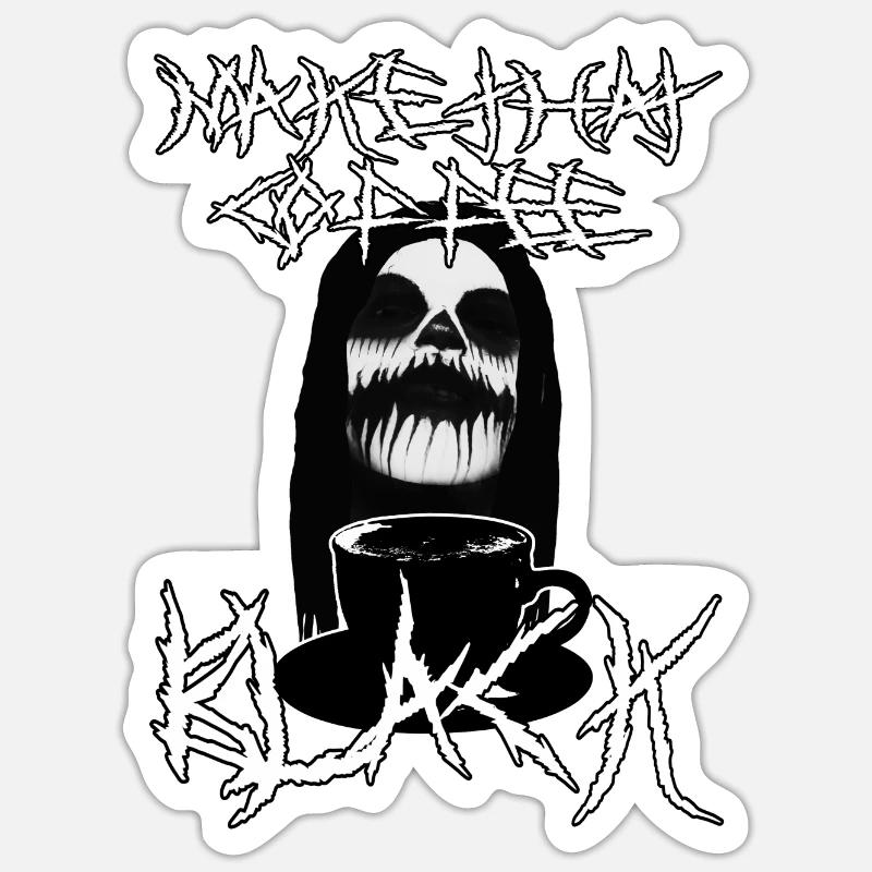 Machen Sie den Kaffee schwarz - Sticker Größe S (10 x 10 cm) - Mattweiß