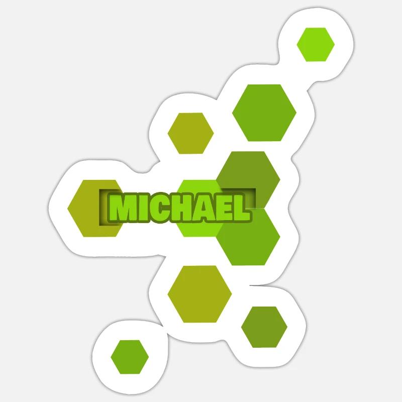 Michael - Sticker size S (10 x 10 cm) - white matte