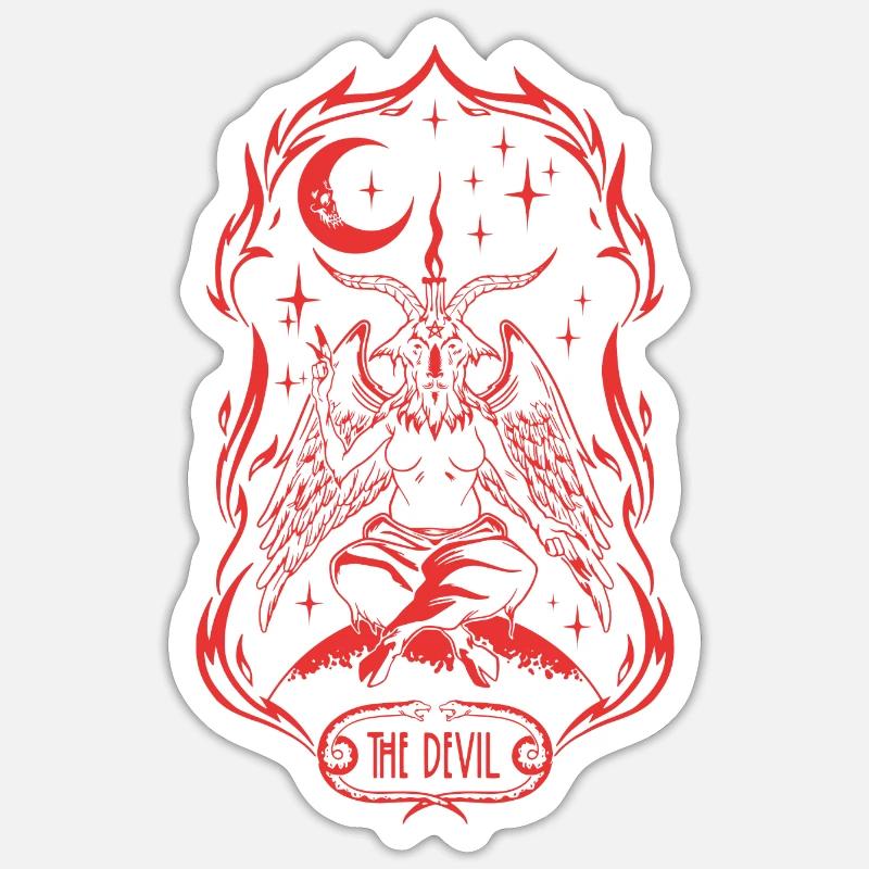 Black moon devil satan ritual Sticker size S (10 x 10 cm)