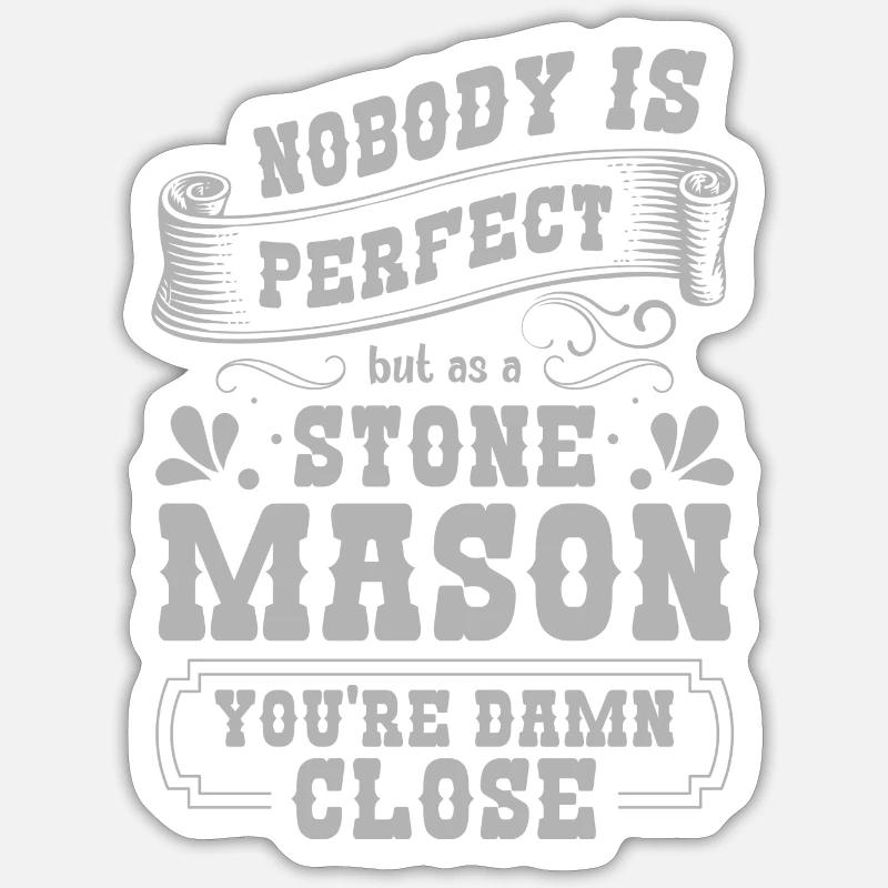 Stonemason Work Hammer Artwork Sticker size S (10 x 10 cm)