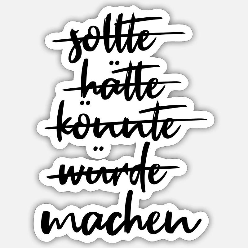 Einfach machen Sticker Größe S (10 x 10 cm)