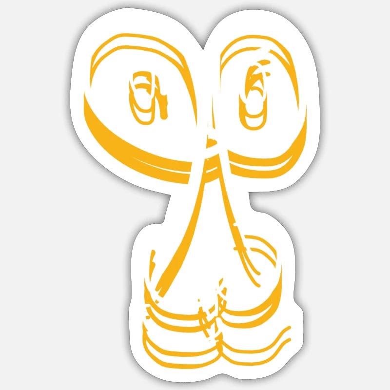 Visage flou abstrait - Sticker taille S (10 x 10 cm) - blanc mat
