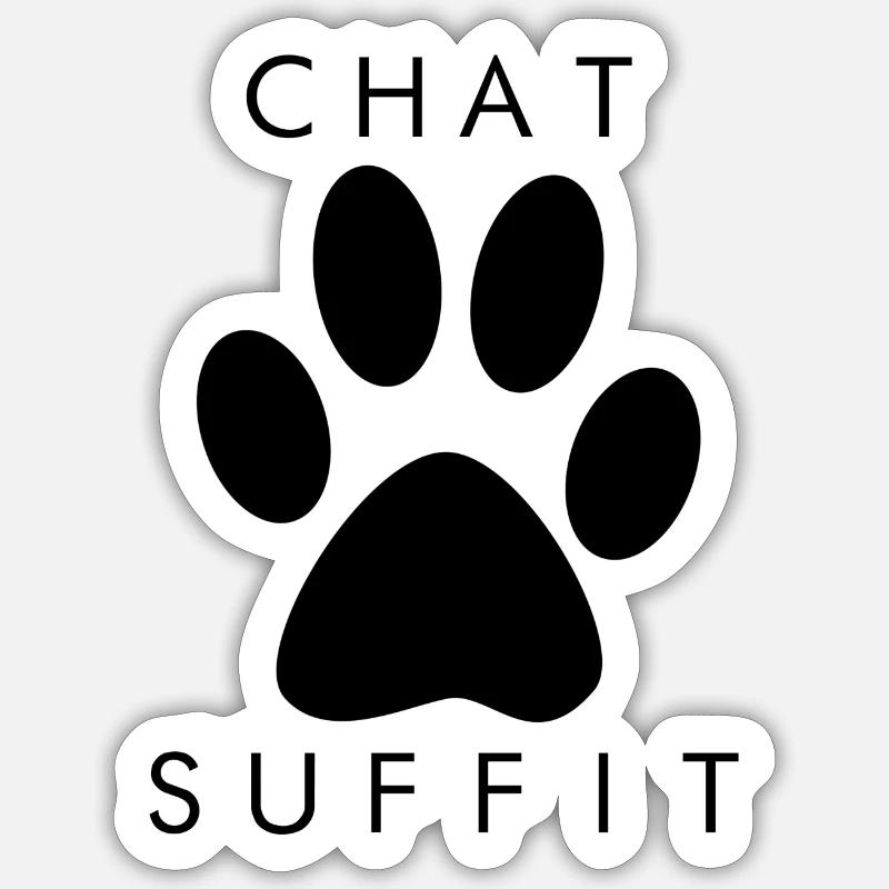 Chat Suffit Sticker taille S (10 x 10 cm)