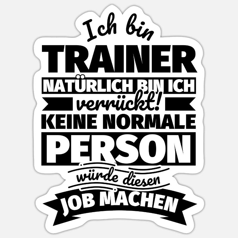 Trainer Geschenke - Sticker Größe S (10 x 10 cm) - Mattweiß
