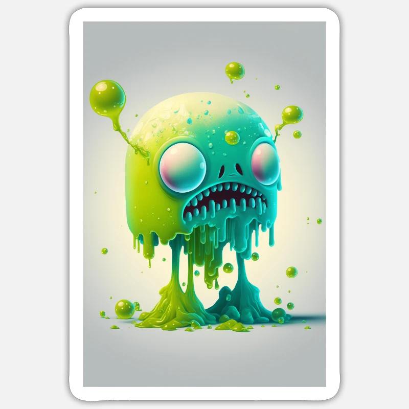 Zombie Gelée - Sticker taille S (10 x 10 cm) - blanc mat
