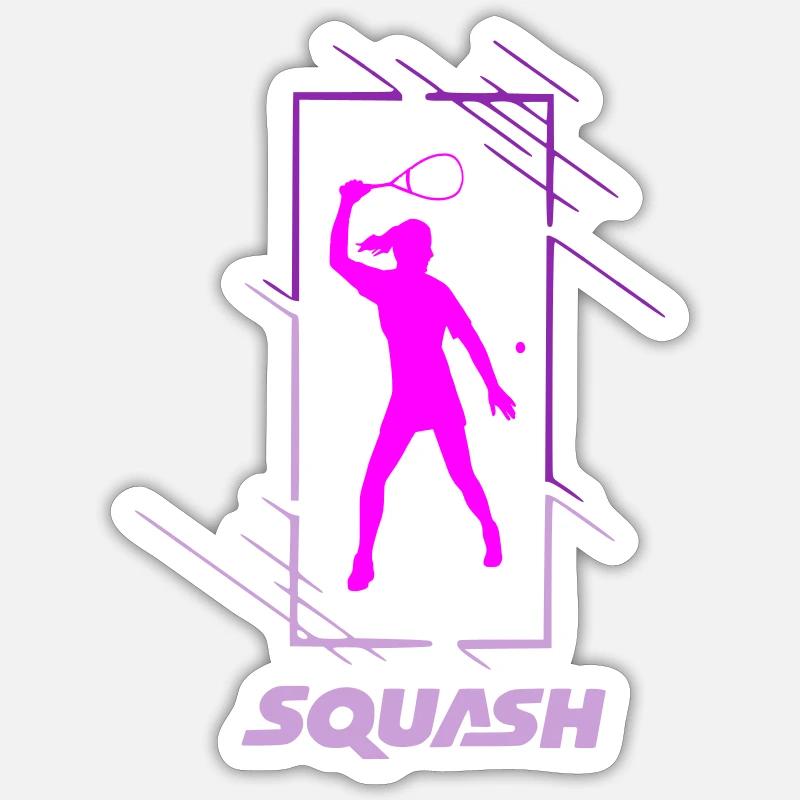 Squash - Sticker taille S (10 x 10 cm) - blanc mat