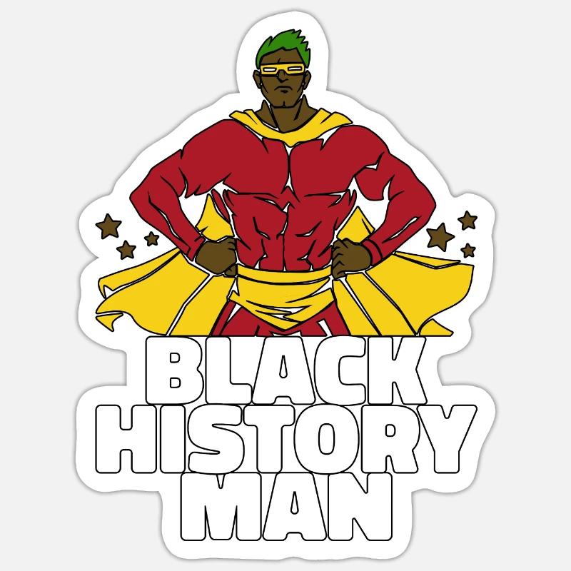 black history Held Geschenk Sticker Größe S (10 x 10 cm)