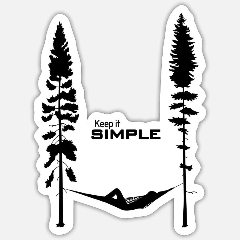 keep it simple - Sticker Größe S (10 x 10 cm) - Mattweiß