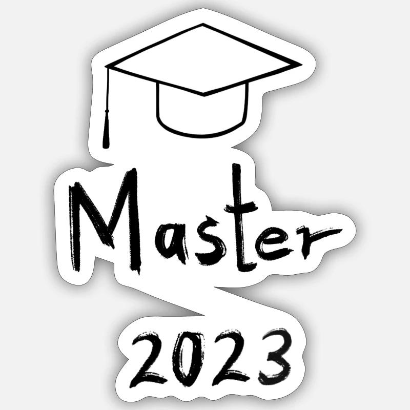Master Abschluss 2023 - Design - Sticker Größe S (10 x 10 cm) - Mattweiß