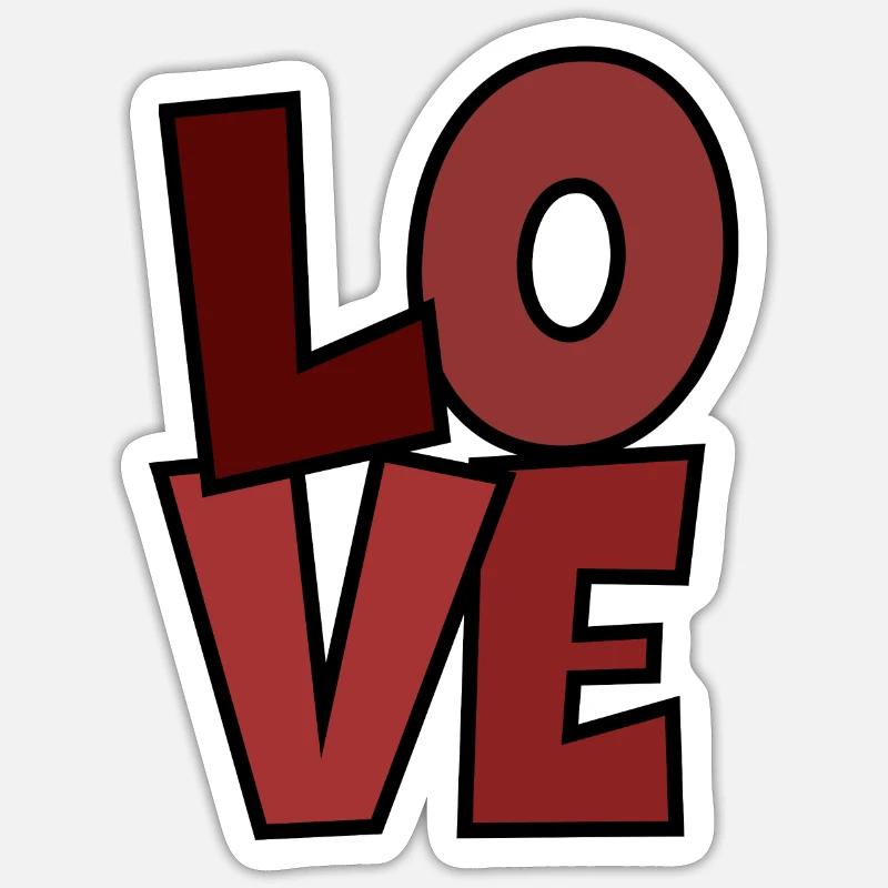 Love - Sticker size S (10 x 10 cm) - white matte