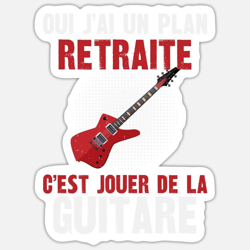 plan retraite - Sticker taille S (10 x 10 cm) - blanc mat