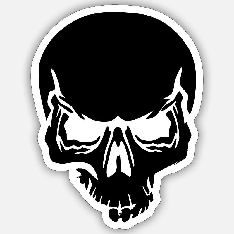Skull - Sticker size S (10 x 10 cm) - white matte