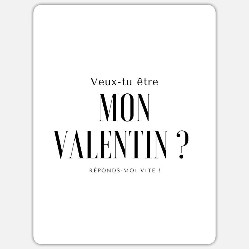 Saint Valentin - Sticker size S (10 x 10 cm) - white matte