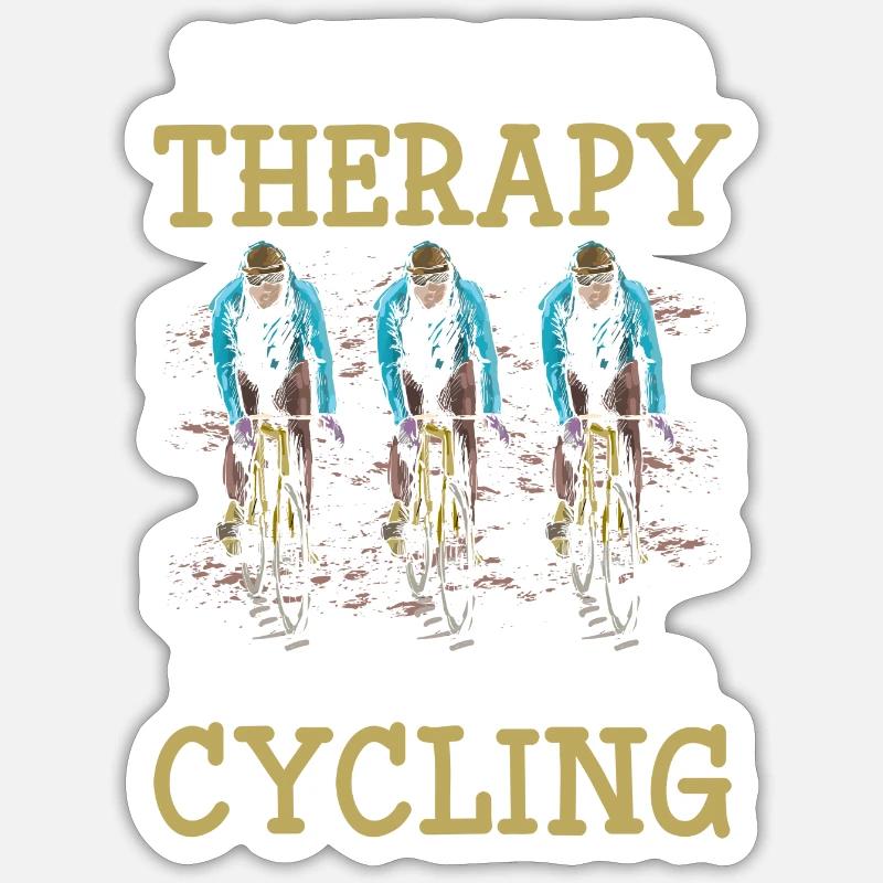 Cyclisme Cyclisme Cyclisme - Sticker taille S (10 x 10 cm) - blanc mat