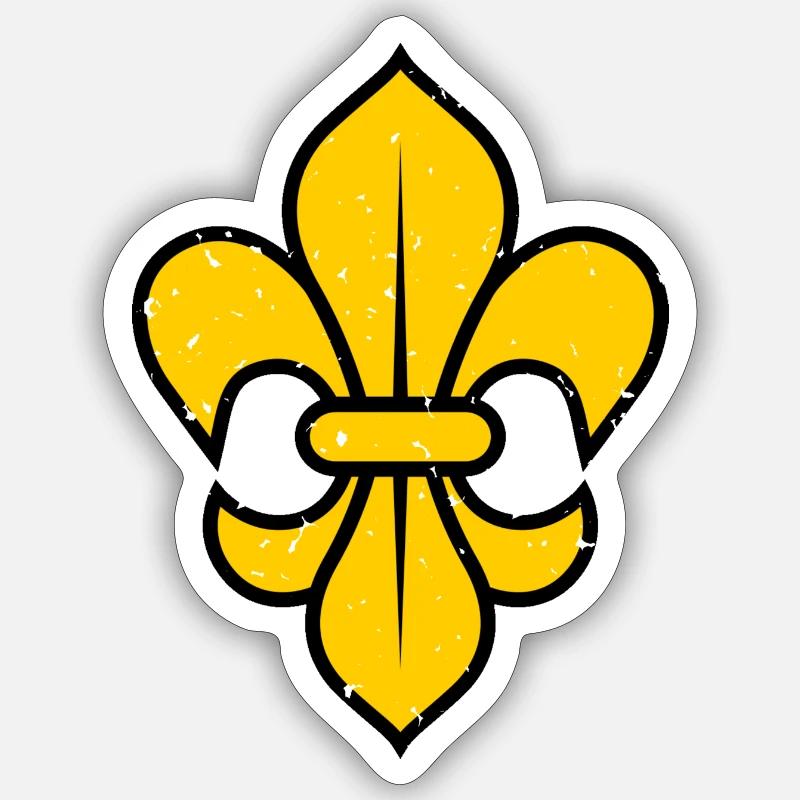 Jaune lys - Sticker taille S (10 x 10 cm) - blanc mat