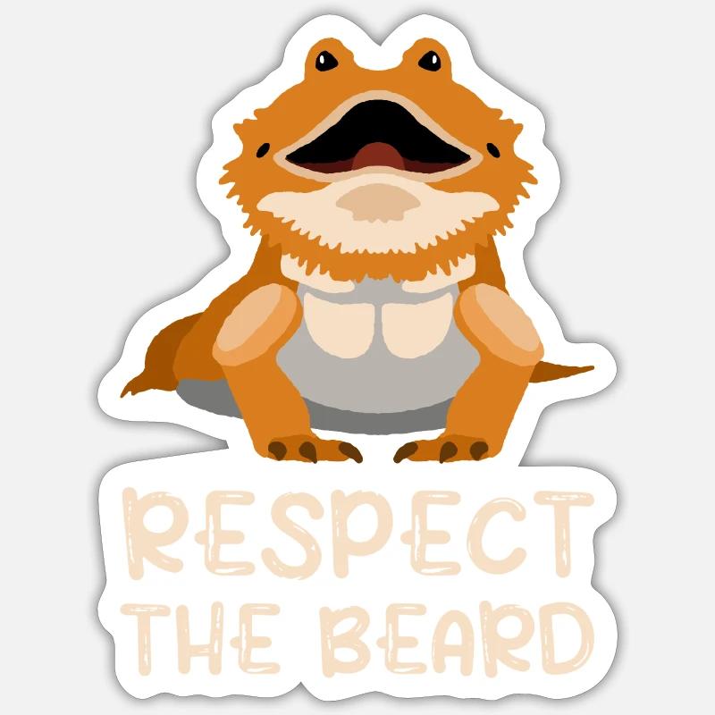 Eidechse Drache Bärtig Reptil Geschenk Sticker Größe S (10 x 10 cm)