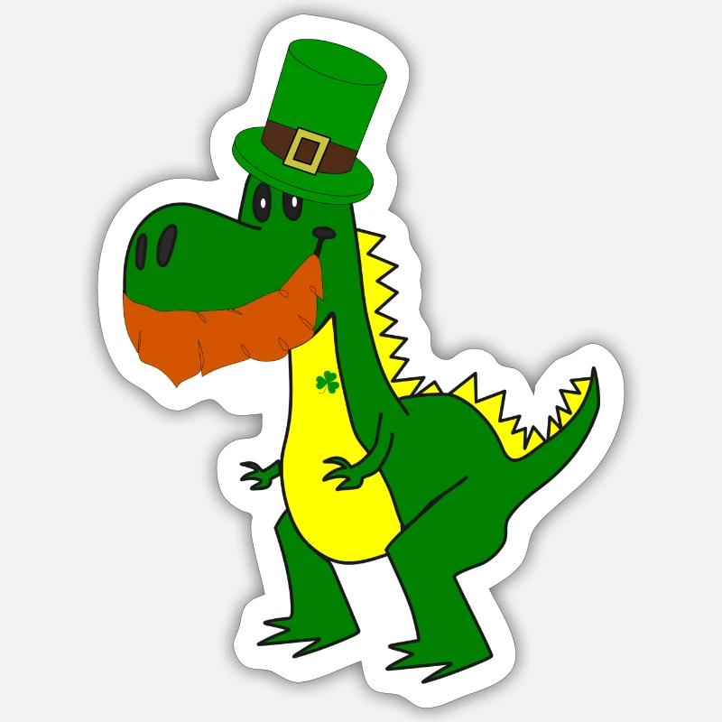 T-rex - Sticker size S (10 x 10 cm) - white matte