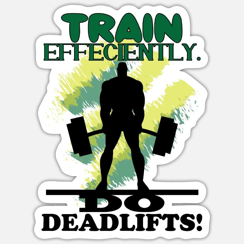 Train Efficiently Workout Powerlifter Gym Sticker size S (10 x 10 cm)