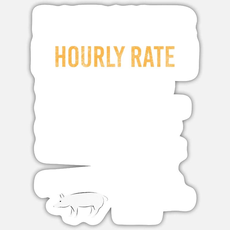 Butcher grilling work - Sticker size S (10 x 10 cm) - white matte