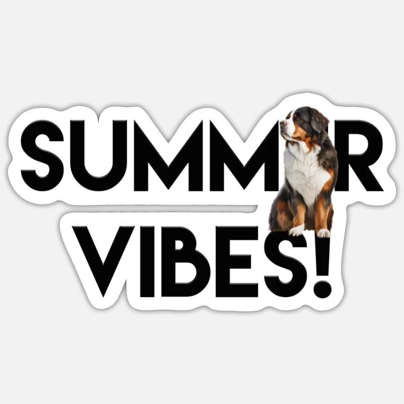 Bouvier bernois - Sticker taille S (10 x 10 cm) - blanc mat