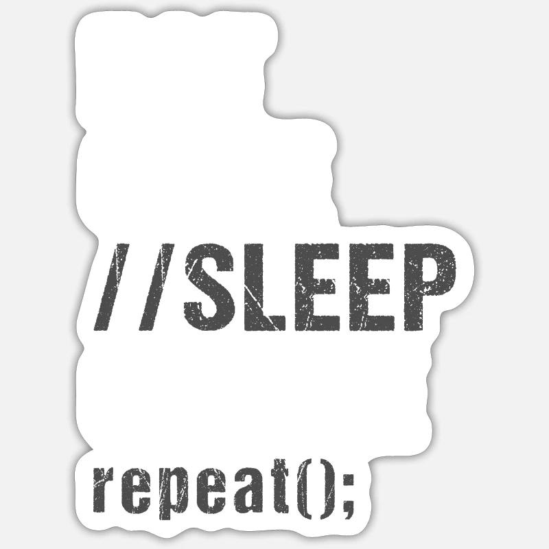Eat Code Sleep Coffee Repeat Sticker size S (10 x 10 cm)