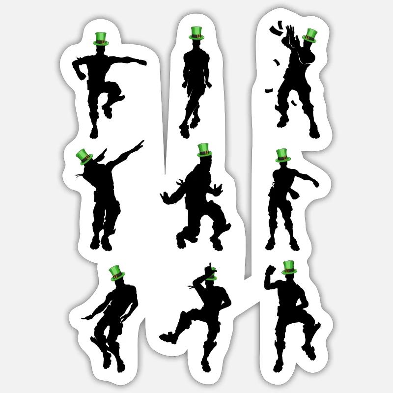 Danse de la Saint-Patrick Sticker taille S (10 x 10 cm)
