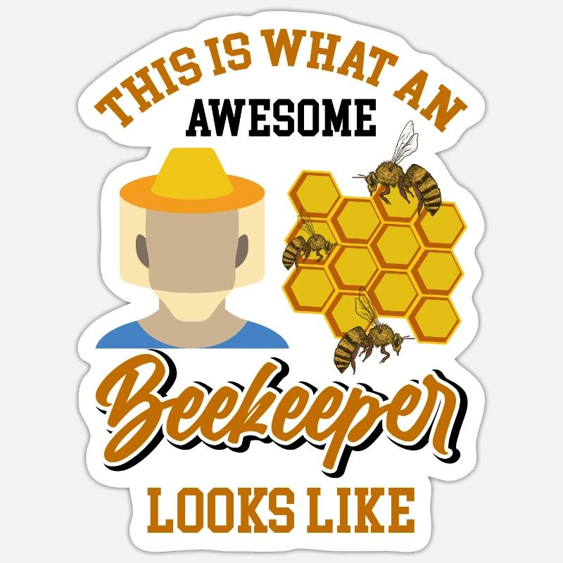 Beekeeping Beekeeping Course Beekeeper Association Honey Bee - Sticker size S (10 x 10 cm) - white matte