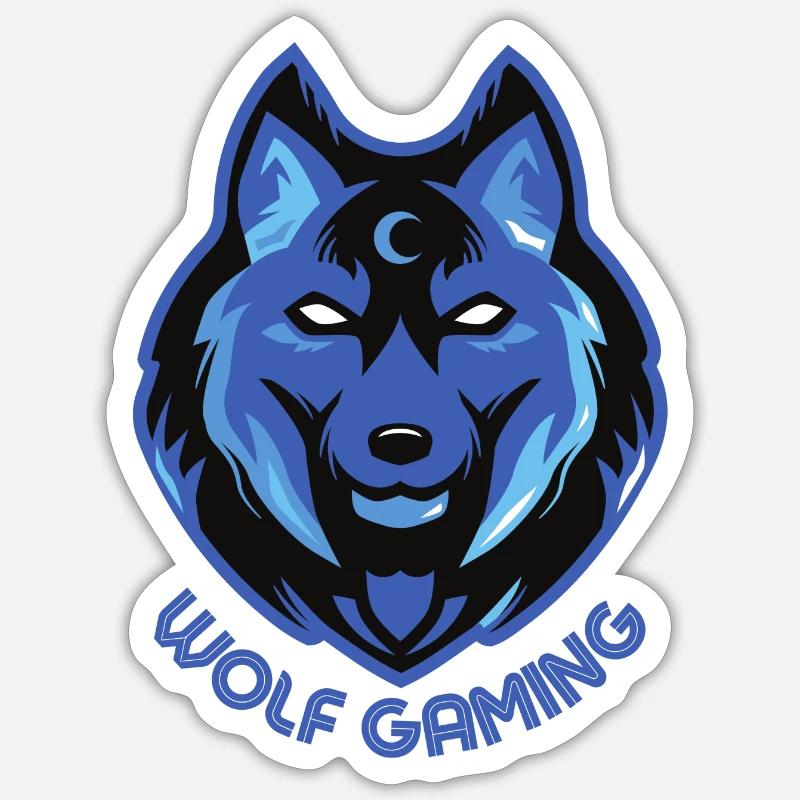 WOLF GAMING - Sticker size S (10 x 10 cm) - white matte