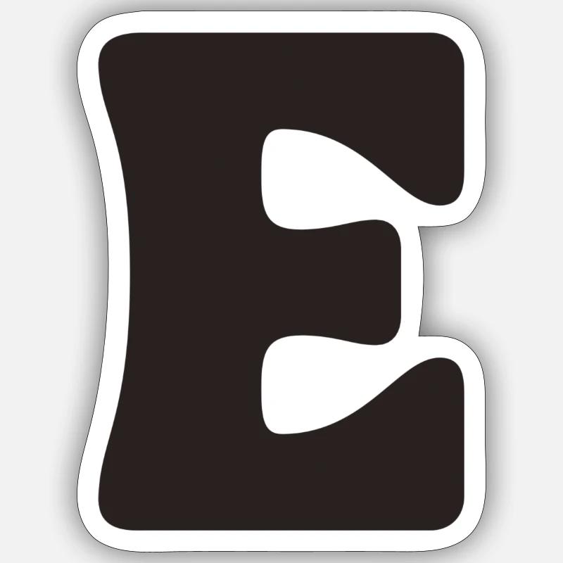 E - Sticker taille S (10 x 10 cm) - blanc mat