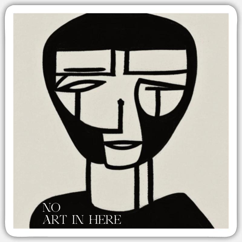 ARTWORK2 - Sticker Größe S (10 x 10 cm) - Mattweiß