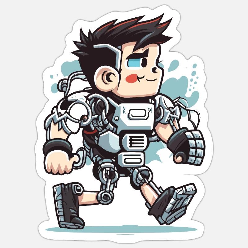 Exosquelette - Sticker taille S (10 x 10 cm) - blanc mat