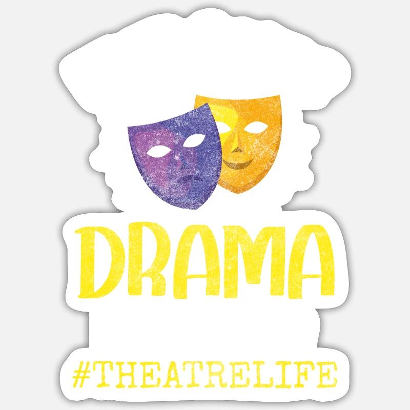 Actor Stage Design Opera Scenery - Sticker size S (10 x 10 cm) - white matte