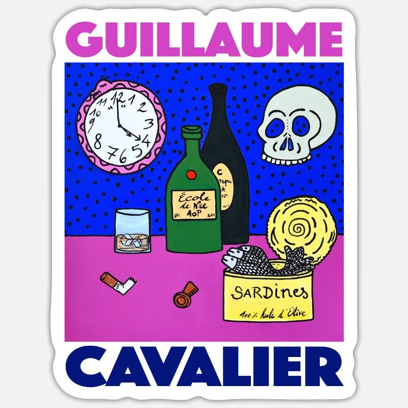 École de Nice - Sticker taille S (10 x 10 cm) - blanc mat